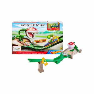 Pista  Hot Wheels Mario Kart Track Set Piranha con Yoshi - Imagen 1