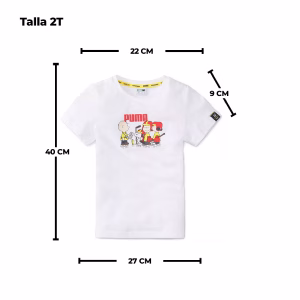 Puma Polo Peanuts Crew Neck Short Sleeve 2 Niñas 3T - Imagen 4