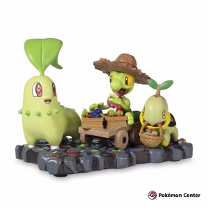 Pokemon Center Estatua Desfile de Celebración Chikorita Treecko Turtwig - Imagen 1