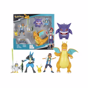 Pokemon Gengar Dragonite Ash Pikachu Lucario Pack - Imagen 1
