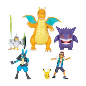 Pokemon Gengar Dragonite Ash Pikachu Lucario Pack - Imagen 2