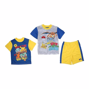 POKEMON ROPA CONJUNTO 3 PIEZAS YELLOW - Imagen 1