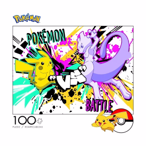 Pokemon Rompecabeza 100 Piezas Pikachu Vs Mewtwo - Imagen 1