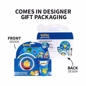 POKEMON SET COMIDA NIÑOS COLOR AZUL - Imagen 7