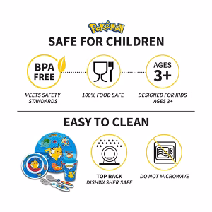 POKEMON SET COMIDA NIÑOS COLOR AZUL - Imagen 4