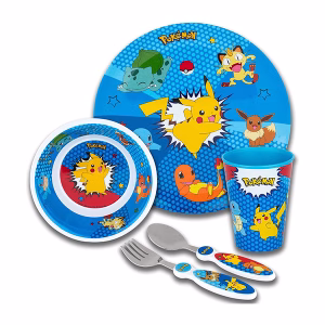 POKEMON SET COMIDA NIÑOS COLOR AZUL - Imagen 1