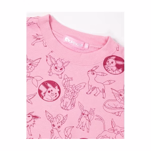 POKEMON POLERA NIÑOS 6-7 AÑOS ROSADO - Imagen 2