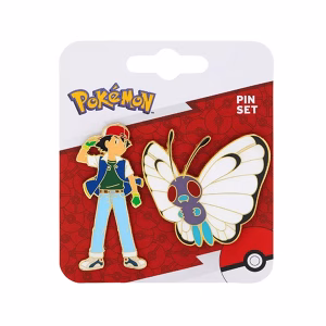 Pokemon Ash & Butterfree Enamel Pin Set - Imagen 2