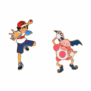 Pokemon Ash and Mr. Mime Enamel Pin Set - Imagen 1