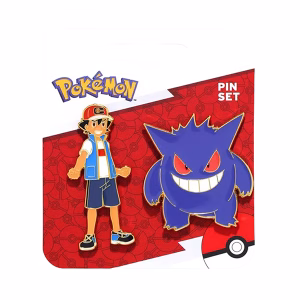 Pokemon Ash and Gengar Enamel Pin Set - Imagen 2