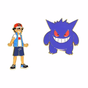 Pokemon Ash and Gengar Enamel Pin Set - Imagen 1