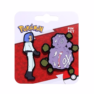 Pokemon Team Rocket James and Weezing Enamel Pin Set - Imagen 2