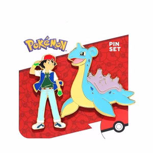 Pokemon Ash and Lapras Enamel Pin Set - Imagen 2