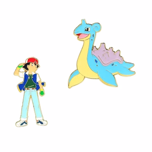 Pokemon Ash and Lapras Enamel Pin Set - Imagen 1