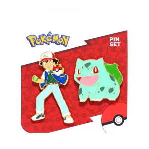 Pokemon Ash And Bulbasaur Pin Set - Imagen 2