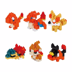 Pokemon Nanoblock Set De 6 Fuego - Imagen 1