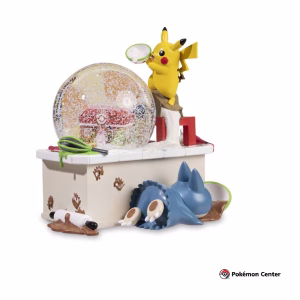 Figura Pokemon Pikachu Munchlax Teddiursa Globo De Nieve Navideño - Imagen 2