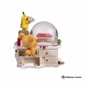 Figura Pokemon Pikachu Munchlax Teddiursa Globo De Nieve Navideño - Imagen 4