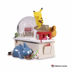 Figura Pokemon Pikachu Munchlax Teddiursa Globo De Nieve Navideño - Imagen 5
