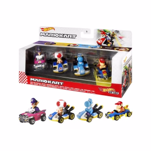 Hot Wheels Mario Kart Pack 4 Vehiculos Modelo D - Imagen 1
