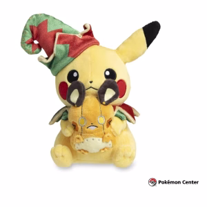 Pokemon Peluche Pikachu y Robot Dedenne Taller Navideño - Imagen 2