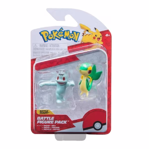 Pokemon Battle Figure Jazwares Pack Machop Snivy - Imagen 1