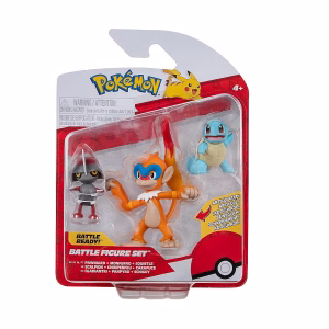 Pokemon Battle Figure Jazwares Set Pawniard Monferno Squirtle - Imagen 1