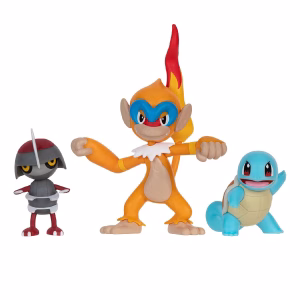 Pokemon Battle Figure Jazwares Set Pawniard Monferno Squirtle - Imagen 2