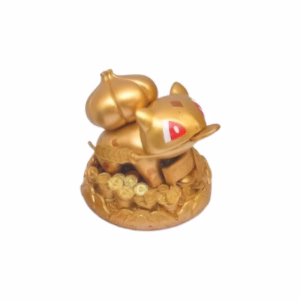 Pokemon Estatua Bulbasaur de La Suerte Dorado - Imagen 2