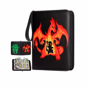 Pokemon Folder 4 Pocket 400 Cartas Charizard Venasaur - Imagen 1