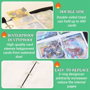 Pokemon Folder 4 Pocket 400 Cartas Charizard Venasaur - Imagen 6