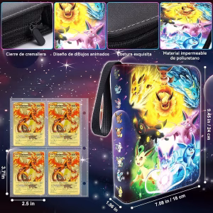 Pokemon Folder 4 Pocket 400 Cartas Eevee Evolutions - Imagen 2