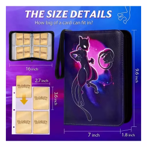 Pokemon Folder 4 Pocket 400 Cartas Mew Mewtwo - Imagen 2
