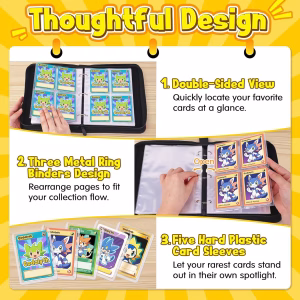 Pokemon Folder 4 Pocket 400 Cartas Pikachu - Imagen 4