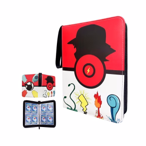 Pokemon Folder 4 Pocket 400 Cartas Ash Kanto Pikachu - Imagen 1