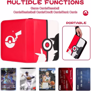 Pokemon Folder 9 Pocket 900 Cartas Ash Pikachu - Imagen 4