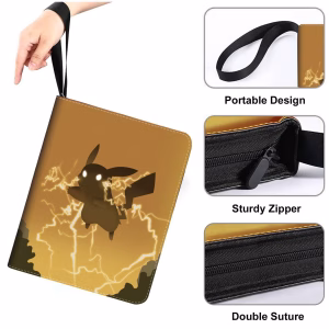 Pokemon Folder 9 Pocket 900 Cartas Pikachu Electrico - Imagen 2