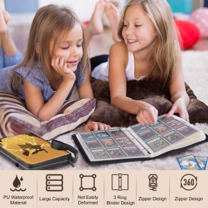 Pokemon Folder 9 Pocket 900 Cartas Pikachu Electrico - Imagen 5