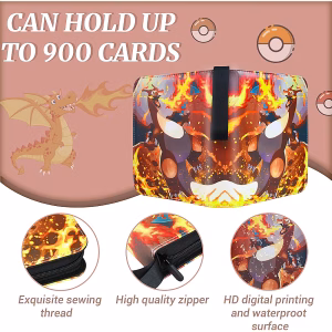 Pokemon Folder 9 Pocket Charizard 900 Cartas - Imagen 2