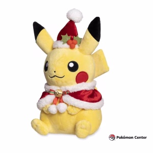 Pokemon Peluche Pikachu Con Capa Y Sombrero Navideño - Imagen 1