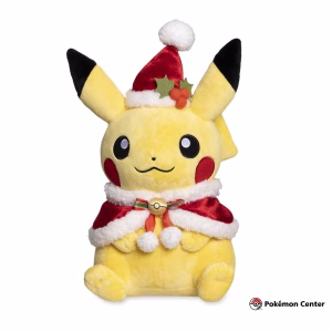 Pokemon Peluche Pikachu Con Capa Y Sombrero Navideño - Imagen 2