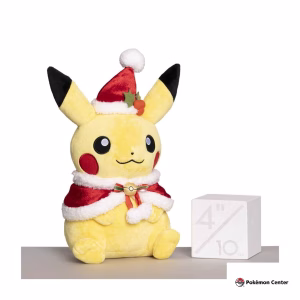 Pokemon Peluche Pikachu Con Capa Y Sombrero Navideño - Imagen 5