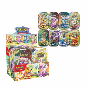 Pokemon TCG Prismatic Evolutions Mini Tin 8 Unidades Español - Imagen 1