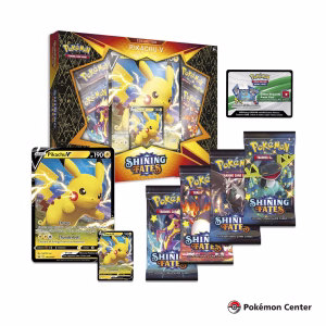 Pokemon TCG Shining Fates Collection Pikachu V Box Ingles - Imagen 1