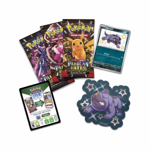 Pokemon TCG Paldean Fates Sticker Box Maschiff en Español - Imagen 3