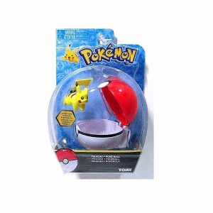 Pokemon Tomy Pikachu Con Pokebola - Imagen 1