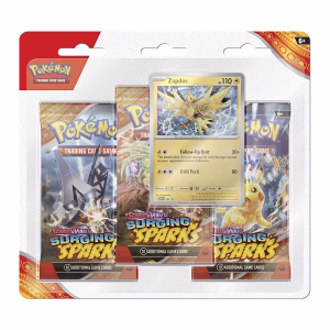 Pokemon TCG Surging Sparks 3 Pack Blister Ingles - Imagen 2