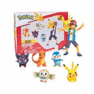 Pokemon Figura Jazwares 6 Battle Set Ash Exclusivo - Imagen 1