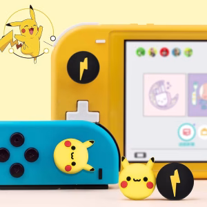 Pokemon Tapas De Silicona Para Joystick 4 Botones Pikachu y Flash - Imagen 5