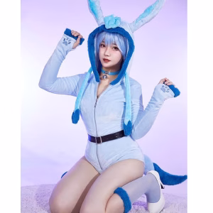 Pokemon Cosplay Glaceon Mujer Talla M - Imagen 3